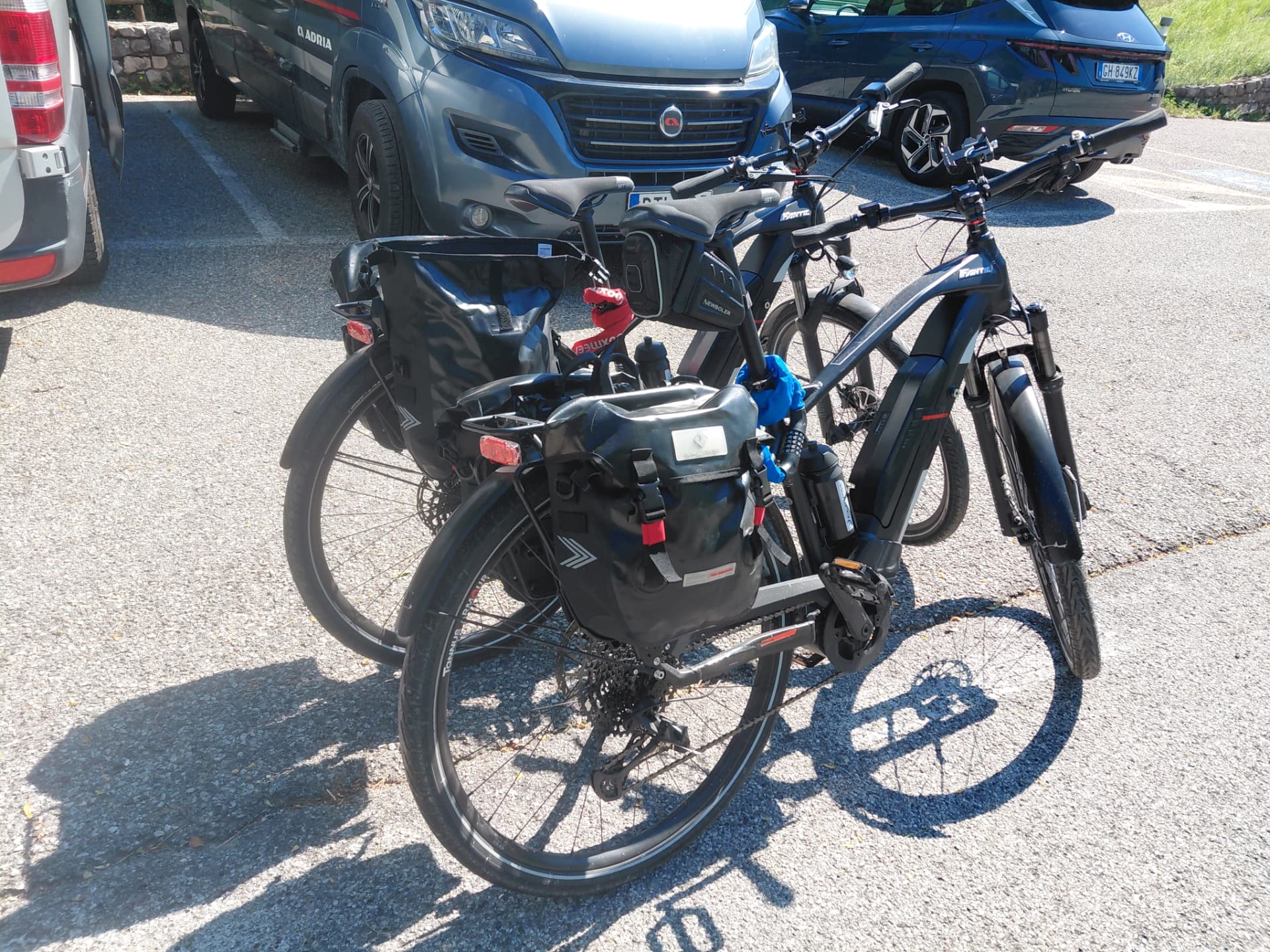 E-bike con borse